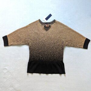 Adrienne Vittadini glitter sweater women's Medium BNWT